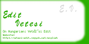 edit vetesi business card